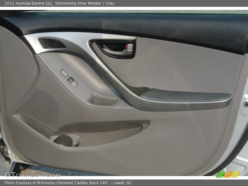 Shimmering Silver Metallic / Gray 2011 Hyundai Elantra GLS