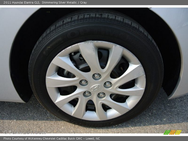Shimmering Silver Metallic / Gray 2011 Hyundai Elantra GLS