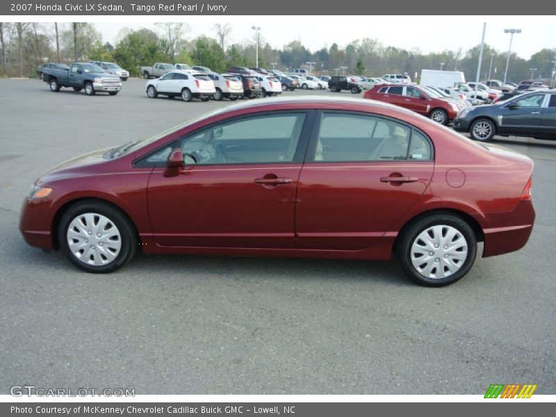 Tango Red Pearl / Ivory 2007 Honda Civic LX Sedan