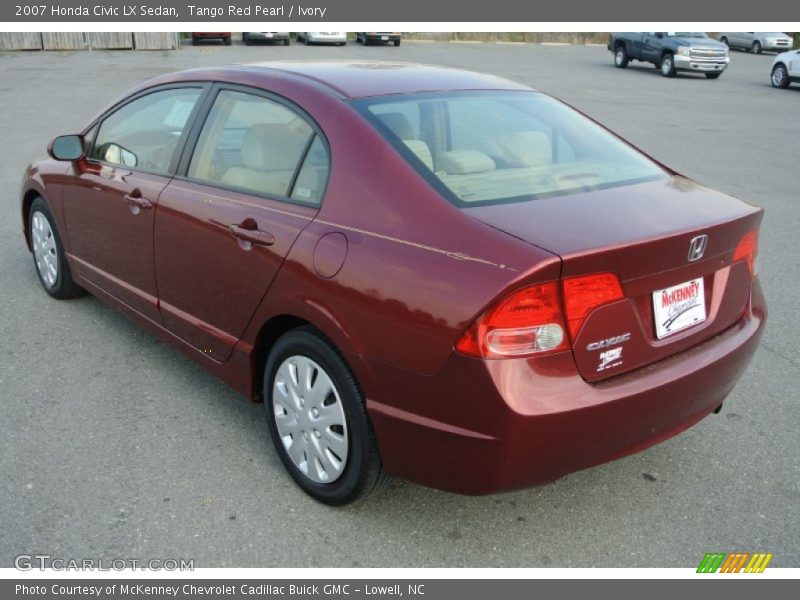 Tango Red Pearl / Ivory 2007 Honda Civic LX Sedan
