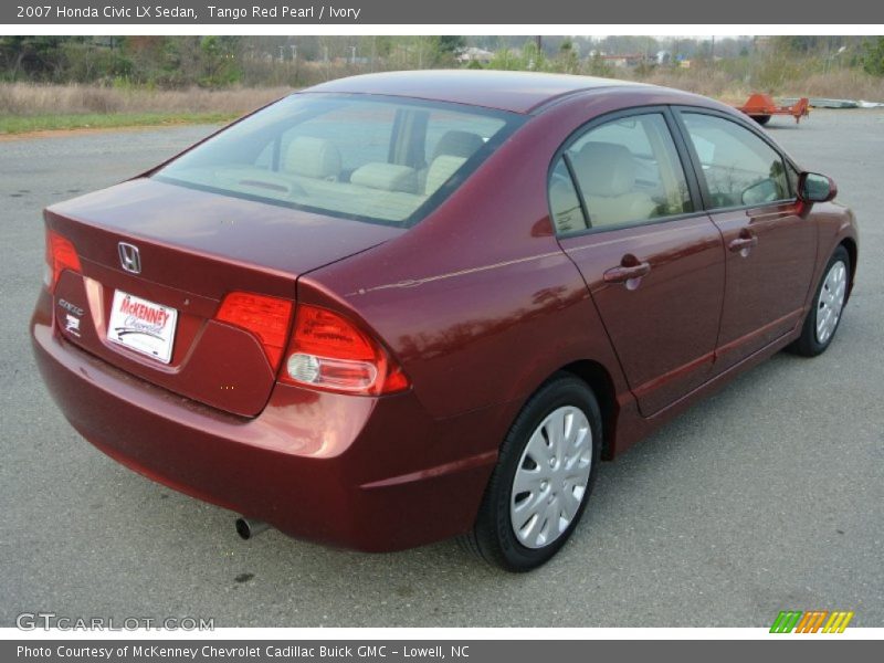 Tango Red Pearl / Ivory 2007 Honda Civic LX Sedan