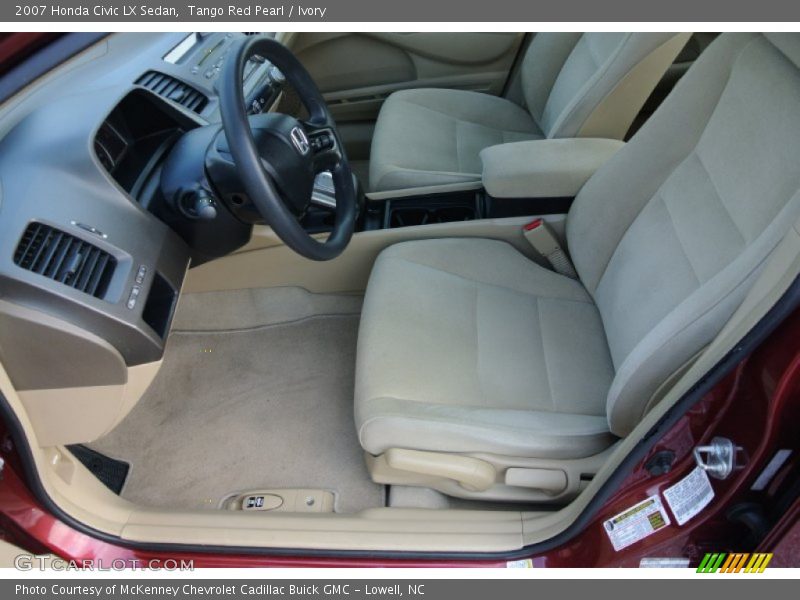 Tango Red Pearl / Ivory 2007 Honda Civic LX Sedan