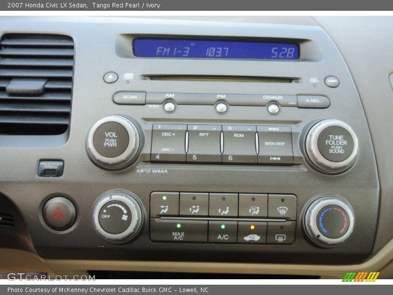 Tango Red Pearl / Ivory 2007 Honda Civic LX Sedan