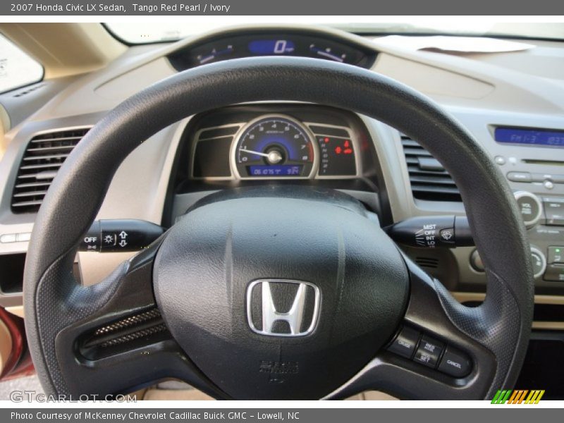 Tango Red Pearl / Ivory 2007 Honda Civic LX Sedan