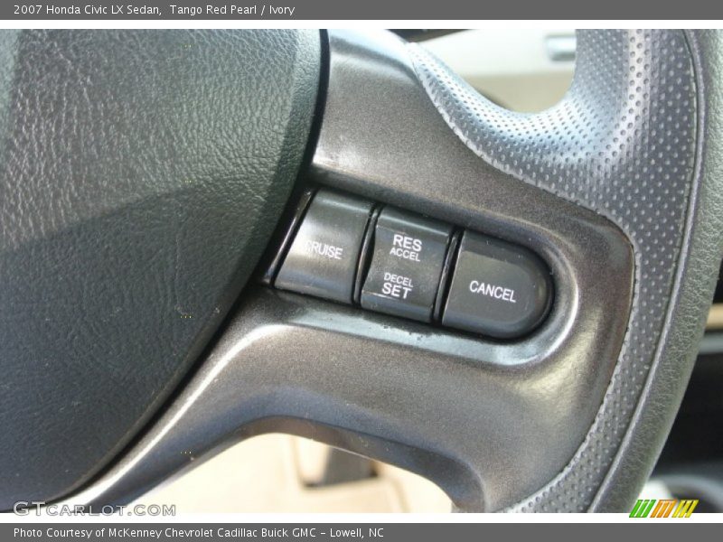 Tango Red Pearl / Ivory 2007 Honda Civic LX Sedan
