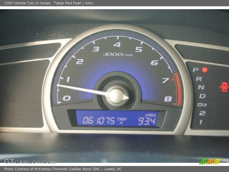 Tango Red Pearl / Ivory 2007 Honda Civic LX Sedan