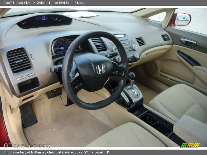 Tango Red Pearl / Ivory 2007 Honda Civic LX Sedan