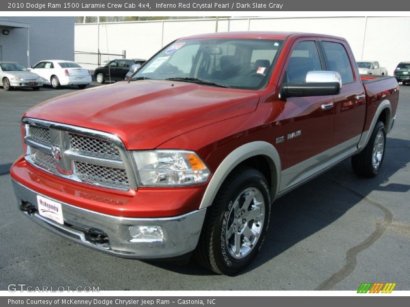 Inferno Red Crystal Pearl / Dark Slate Gray 2010 Dodge Ram 1500 Laramie Crew Cab 4x4