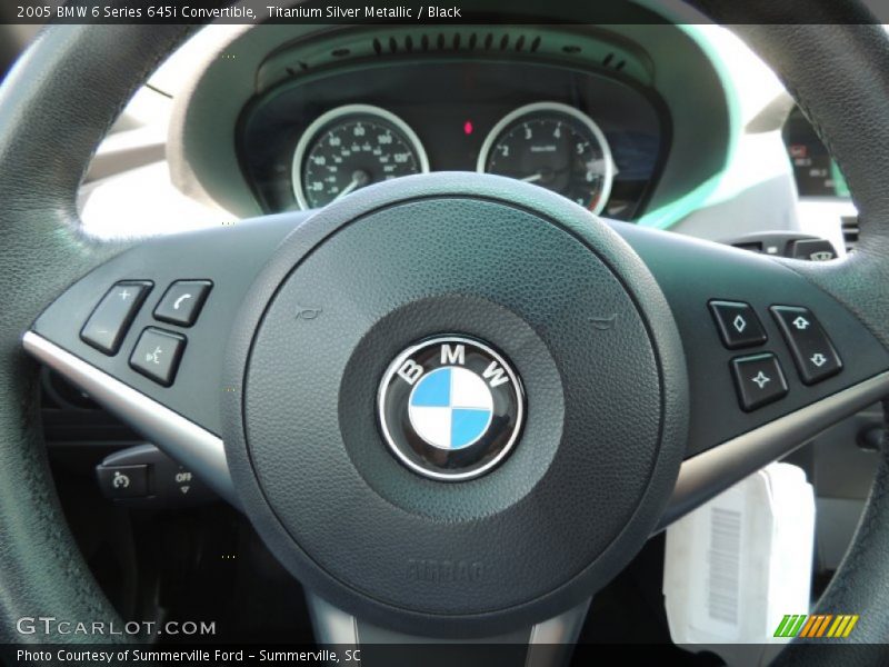 Titanium Silver Metallic / Black 2005 BMW 6 Series 645i Convertible