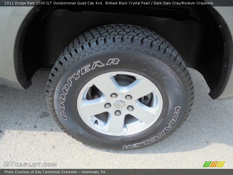 Brilliant Black Crystal Pearl / Dark Slate Gray/Medium Graystone 2011 Dodge Ram 1500 SLT Outdoorsman Quad Cab 4x4