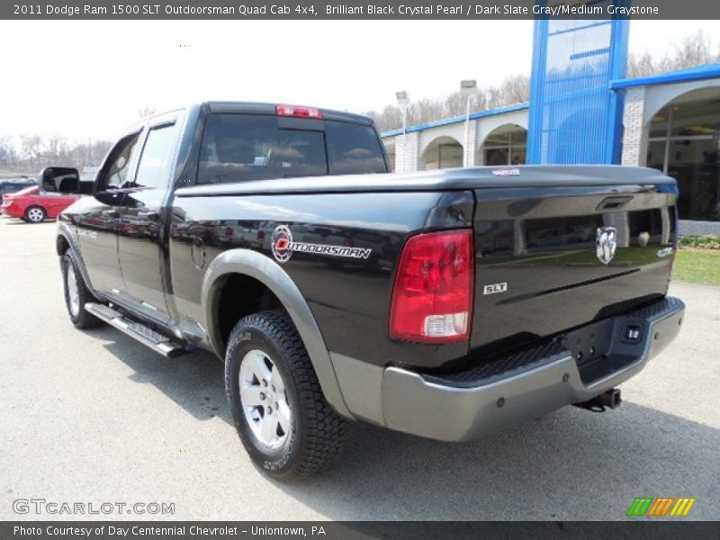 Brilliant Black Crystal Pearl / Dark Slate Gray/Medium Graystone 2011 Dodge Ram 1500 SLT Outdoorsman Quad Cab 4x4