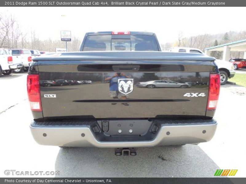 Brilliant Black Crystal Pearl / Dark Slate Gray/Medium Graystone 2011 Dodge Ram 1500 SLT Outdoorsman Quad Cab 4x4