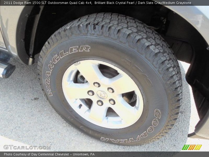 Brilliant Black Crystal Pearl / Dark Slate Gray/Medium Graystone 2011 Dodge Ram 1500 SLT Outdoorsman Quad Cab 4x4