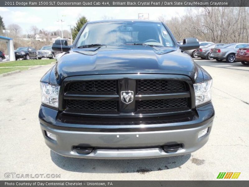 Brilliant Black Crystal Pearl / Dark Slate Gray/Medium Graystone 2011 Dodge Ram 1500 SLT Outdoorsman Quad Cab 4x4