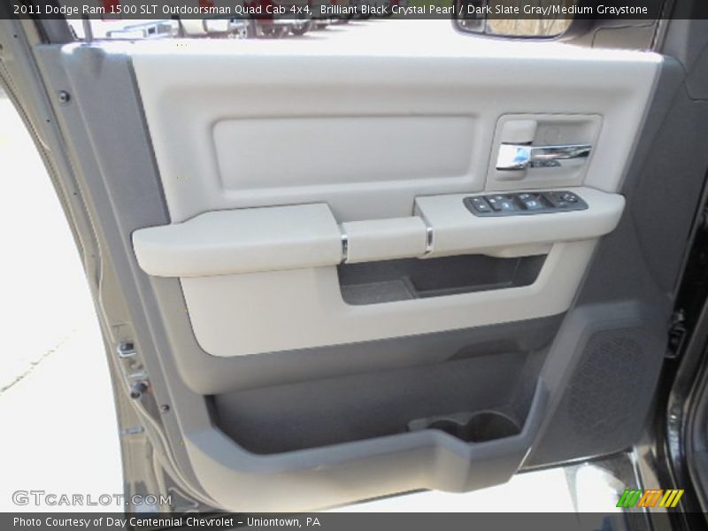 Brilliant Black Crystal Pearl / Dark Slate Gray/Medium Graystone 2011 Dodge Ram 1500 SLT Outdoorsman Quad Cab 4x4