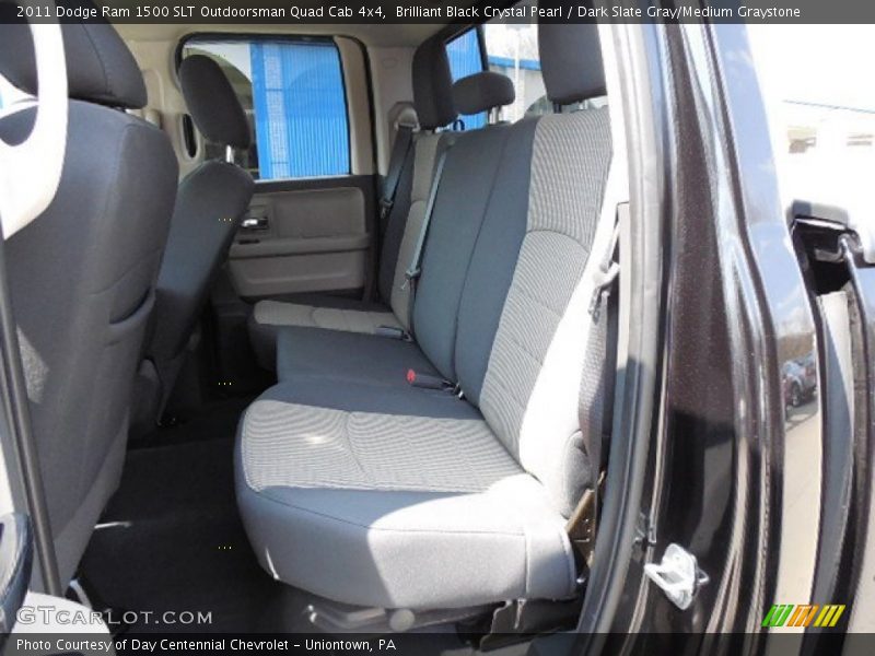 Brilliant Black Crystal Pearl / Dark Slate Gray/Medium Graystone 2011 Dodge Ram 1500 SLT Outdoorsman Quad Cab 4x4