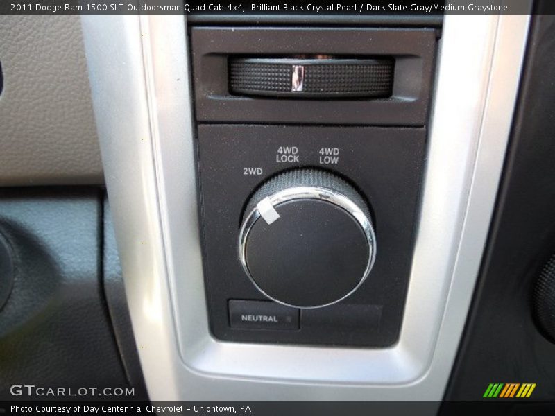 Brilliant Black Crystal Pearl / Dark Slate Gray/Medium Graystone 2011 Dodge Ram 1500 SLT Outdoorsman Quad Cab 4x4