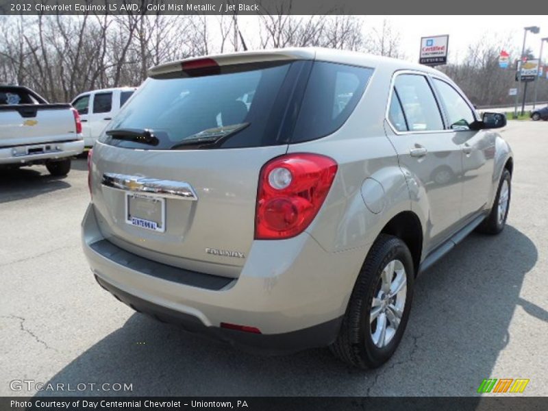 Gold Mist Metallic / Jet Black 2012 Chevrolet Equinox LS AWD