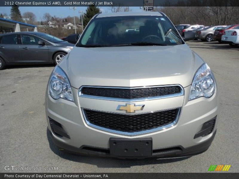 Gold Mist Metallic / Jet Black 2012 Chevrolet Equinox LS AWD