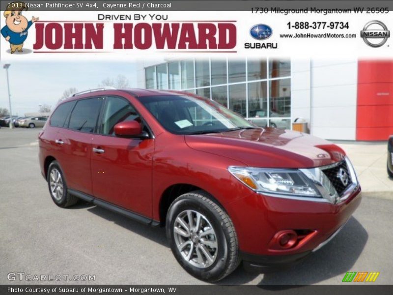 Cayenne Red / Charcoal 2013 Nissan Pathfinder SV 4x4