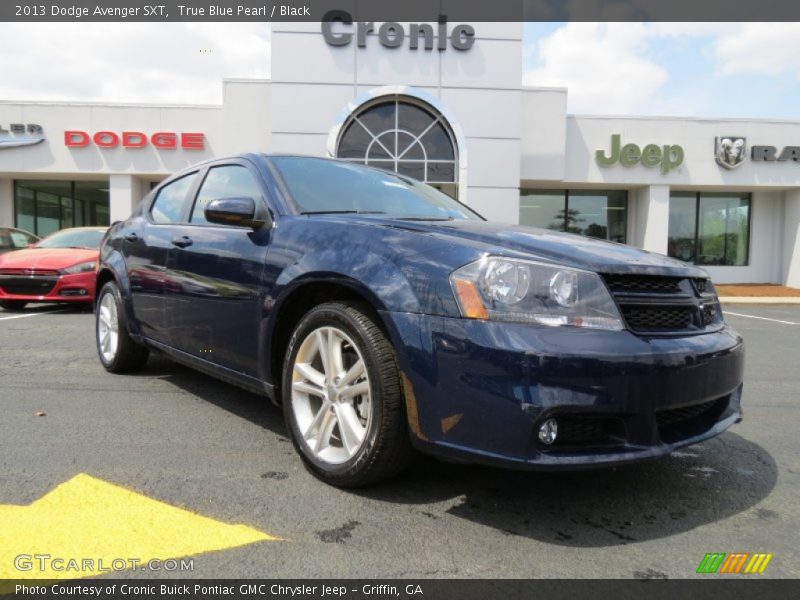 True Blue Pearl / Black 2013 Dodge Avenger SXT