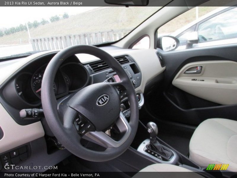 Aurora Black / Beige 2013 Kia Rio LX Sedan