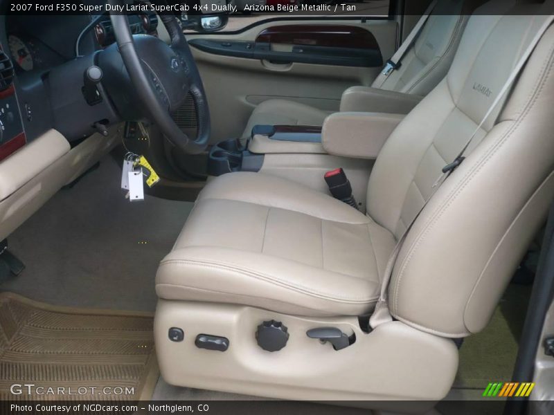 Arizona Beige Metallic / Tan 2007 Ford F350 Super Duty Lariat SuperCab 4x4 Dually