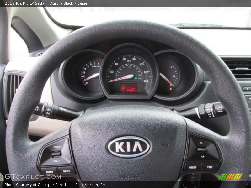 Aurora Black / Beige 2013 Kia Rio LX Sedan