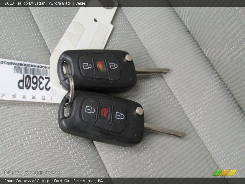 Aurora Black / Beige 2013 Kia Rio LX Sedan