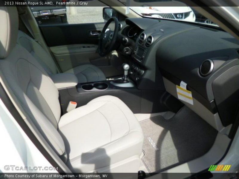 Pearl White / Gray 2013 Nissan Rogue SL AWD
