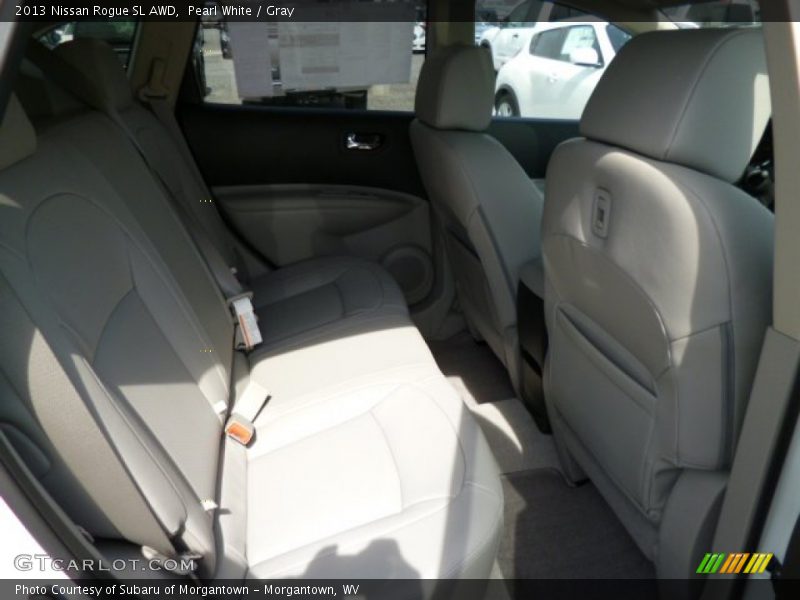 Pearl White / Gray 2013 Nissan Rogue SL AWD