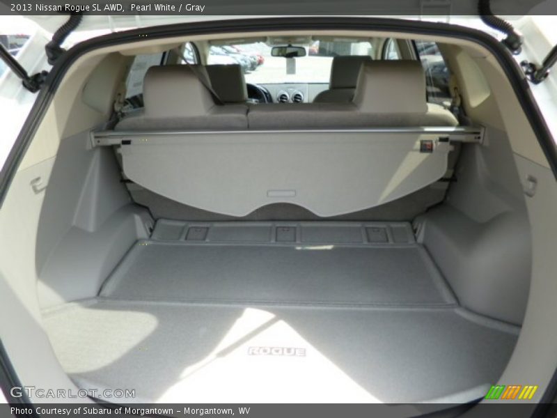 Pearl White / Gray 2013 Nissan Rogue SL AWD