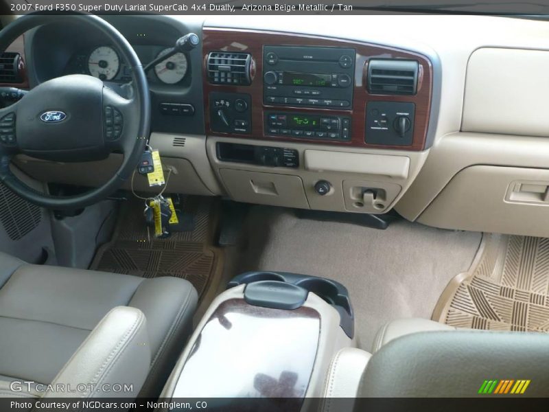 Arizona Beige Metallic / Tan 2007 Ford F350 Super Duty Lariat SuperCab 4x4 Dually