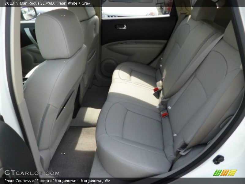 Pearl White / Gray 2013 Nissan Rogue SL AWD