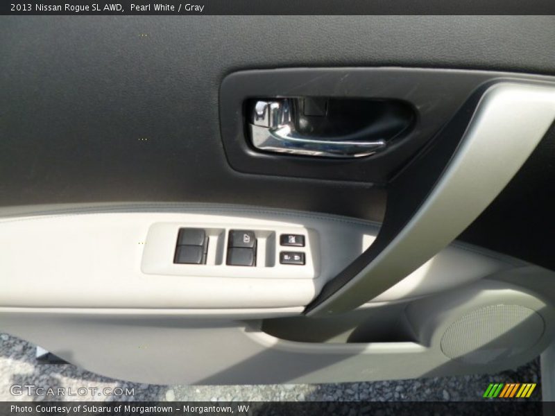 Pearl White / Gray 2013 Nissan Rogue SL AWD