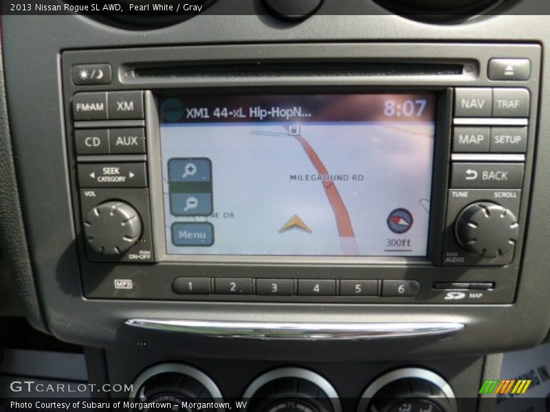 Pearl White / Gray 2013 Nissan Rogue SL AWD