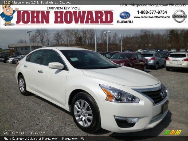 Pearl White / Charcoal 2013 Nissan Altima 2.5 S