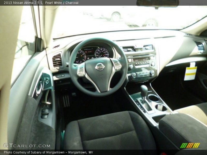 Pearl White / Charcoal 2013 Nissan Altima 2.5 S