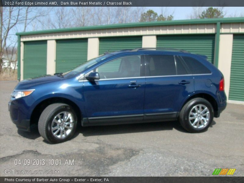 Dark Blue Pearl Metallic / Charcoal Black 2012 Ford Edge Limited AWD