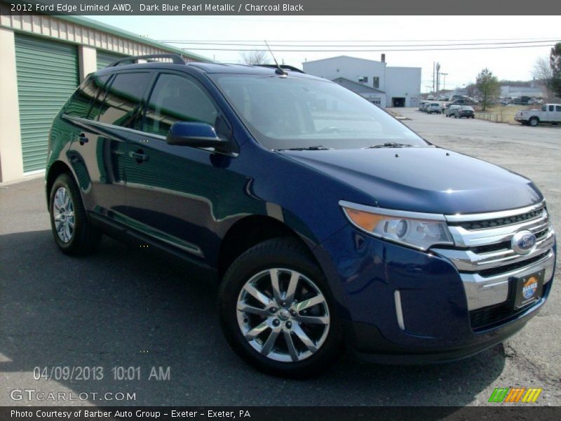 Dark Blue Pearl Metallic / Charcoal Black 2012 Ford Edge Limited AWD