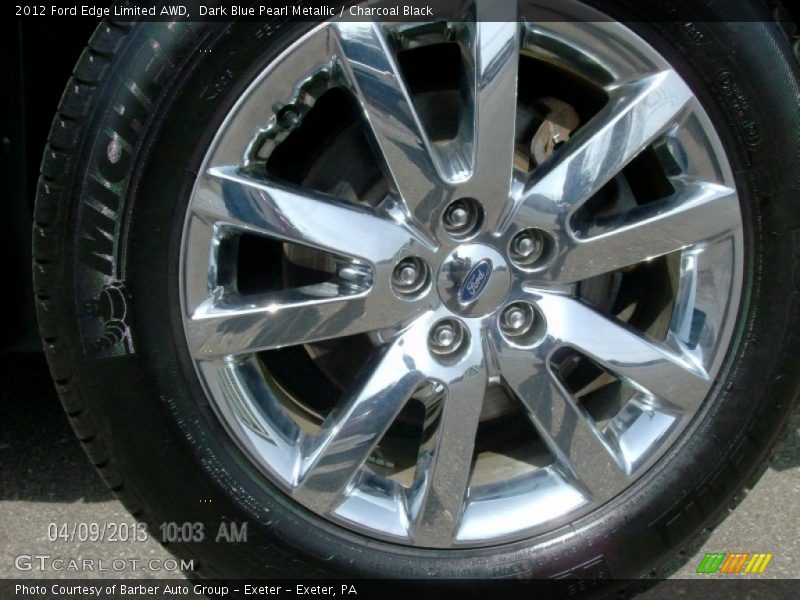Dark Blue Pearl Metallic / Charcoal Black 2012 Ford Edge Limited AWD