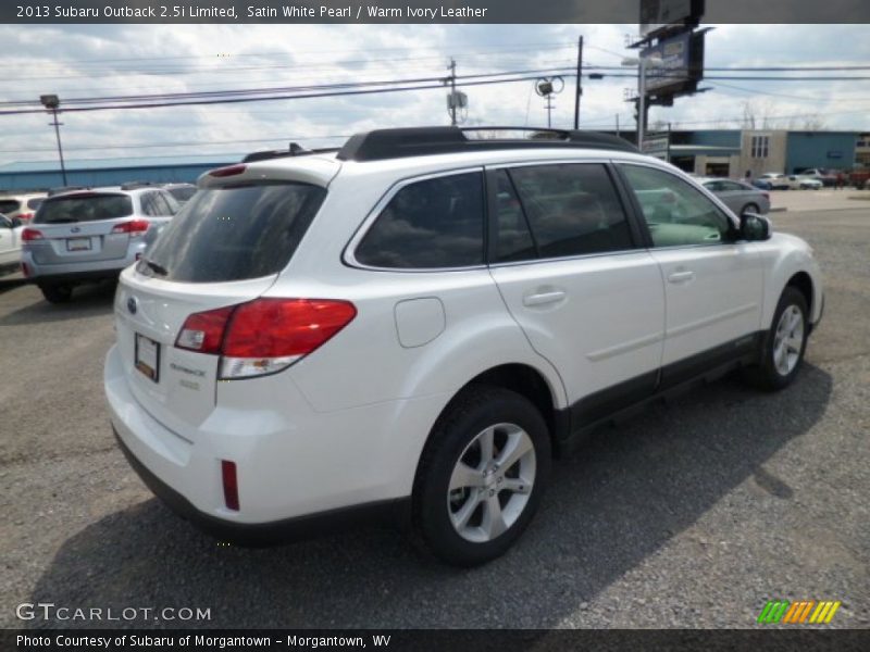Satin White Pearl / Warm Ivory Leather 2013 Subaru Outback 2.5i Limited