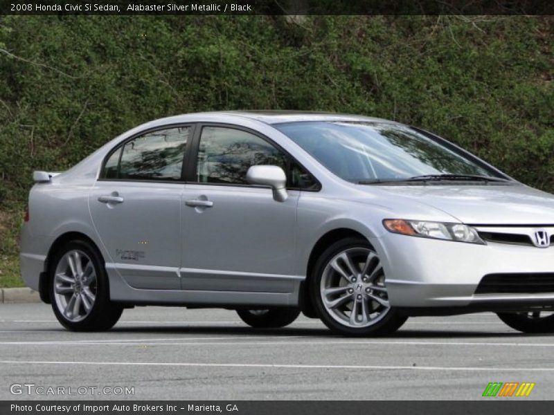 Alabaster Silver Metallic / Black 2008 Honda Civic Si Sedan
