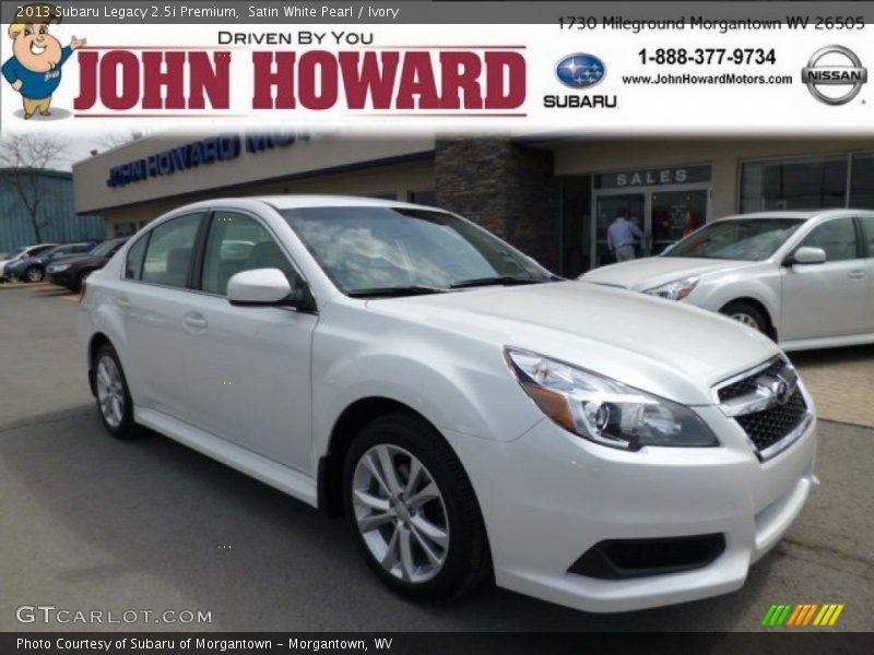 Satin White Pearl / Ivory 2013 Subaru Legacy 2.5i Premium