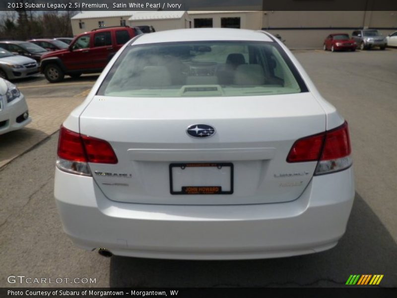 Satin White Pearl / Ivory 2013 Subaru Legacy 2.5i Premium