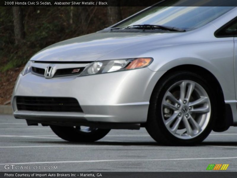 Alabaster Silver Metallic / Black 2008 Honda Civic Si Sedan