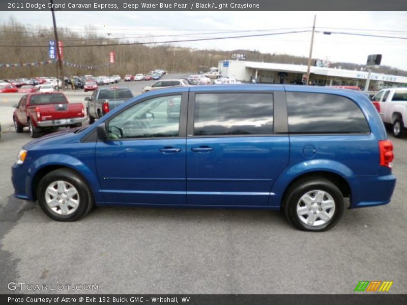 Deep Water Blue Pearl / Black/Light Graystone 2011 Dodge Grand Caravan Express