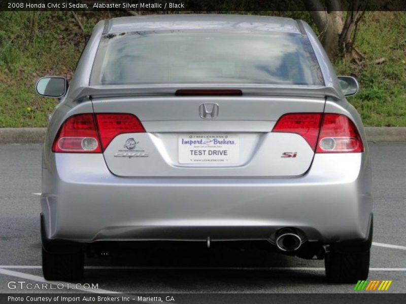 Alabaster Silver Metallic / Black 2008 Honda Civic Si Sedan