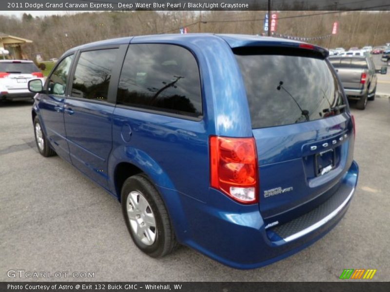 Deep Water Blue Pearl / Black/Light Graystone 2011 Dodge Grand Caravan Express