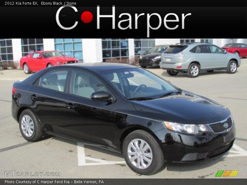 Ebony Black / Stone 2012 Kia Forte EX